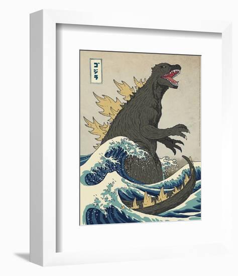 The Great Monster off Kanagawa-Michael Buxton-Framed Art Print