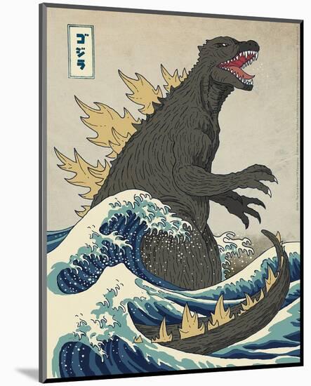 The Great Monster off Kanagawa-Michael Buxton-Mounted Art Print