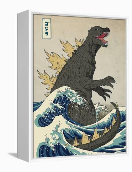 The Great Monster off Kanagawa-Michael Buxton-Framed Stretched Canvas