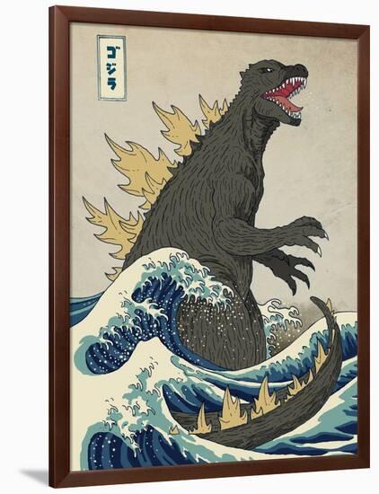 The Great Monster off Kanagawa-Michael Buxton-Framed Art Print