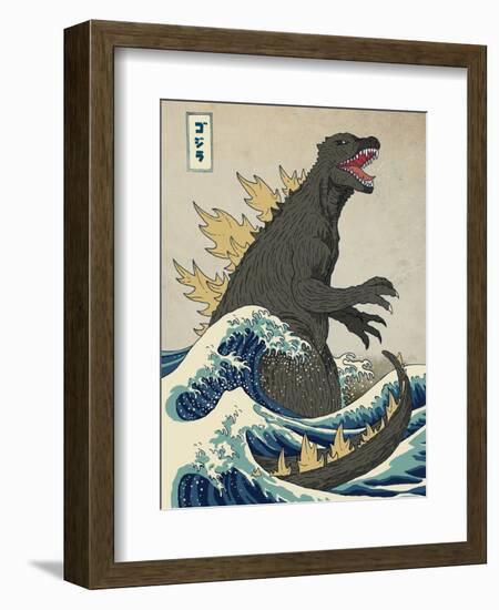 The Great Monster off Kanagawa-Michael Buxton-Framed Art Print