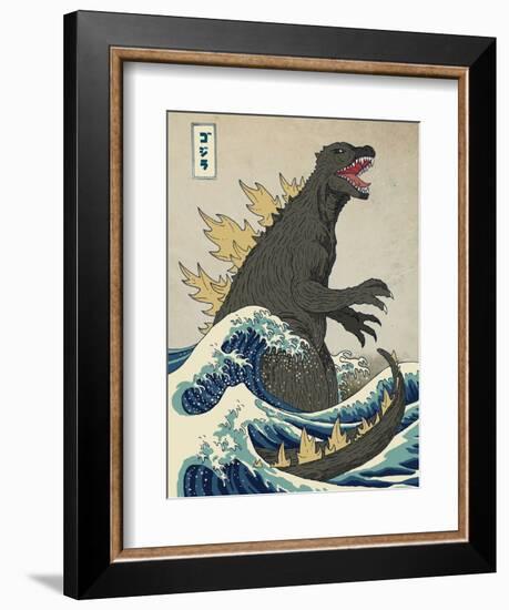 The Great Monster off Kanagawa-Michael Buxton-Framed Art Print