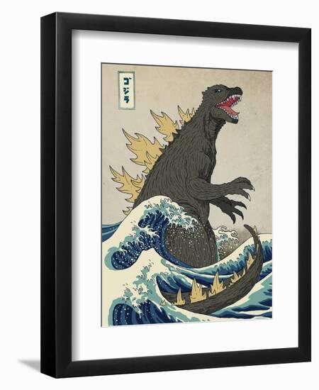 The Great Monster off Kanagawa-Michael Buxton-Framed Art Print