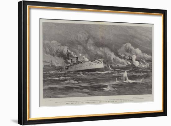 The Great Naval Engagement Off the Mouth of the Yalu River-Joseph Nash-Framed Giclee Print