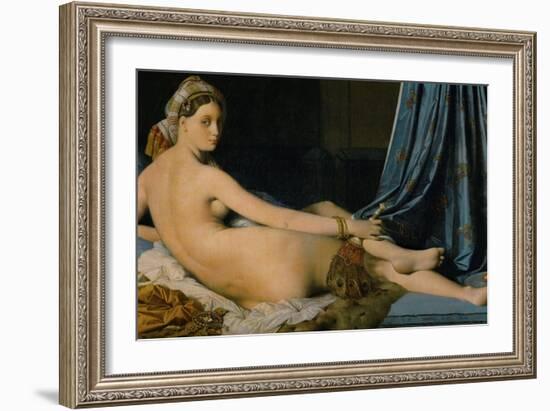 The Great Odalisque, 1814-Jean-Auguste-Dominique Ingres-Framed Giclee Print