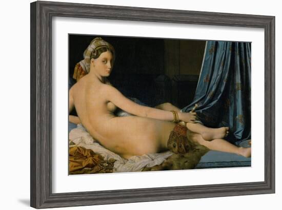 The Great Odalisque, 1814-Jean-Auguste-Dominique Ingres-Framed Giclee Print