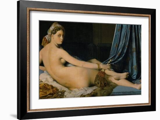 The Great Odalisque, 1814-Jean-Auguste-Dominique Ingres-Framed Giclee Print