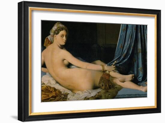 The Great Odalisque, 1814-Jean-Auguste-Dominique Ingres-Framed Giclee Print