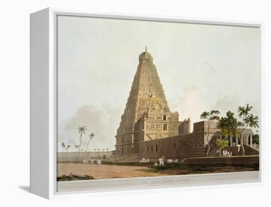 The Great Pagoda, Tanjore, Plate XXIV from Oriental Scenery, Published 1798-Thomas & William Daniell-Framed Premier Image Canvas