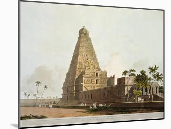 The Great Pagoda, Tanjore, Plate XXIV from Oriental Scenery, Published 1798-Thomas & William Daniell-Mounted Giclee Print