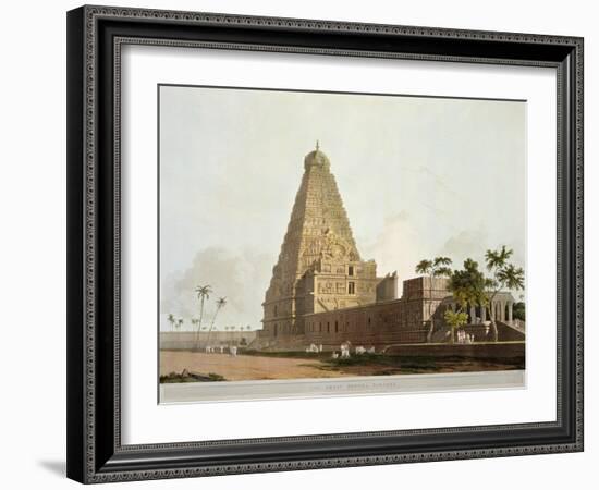 The Great Pagoda, Tanjore, Plate XXIV from Oriental Scenery, Published 1798-Thomas & William Daniell-Framed Giclee Print