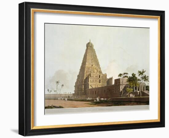 The Great Pagoda, Tanjore, Plate XXIV from Oriental Scenery, Published 1798-Thomas & William Daniell-Framed Giclee Print