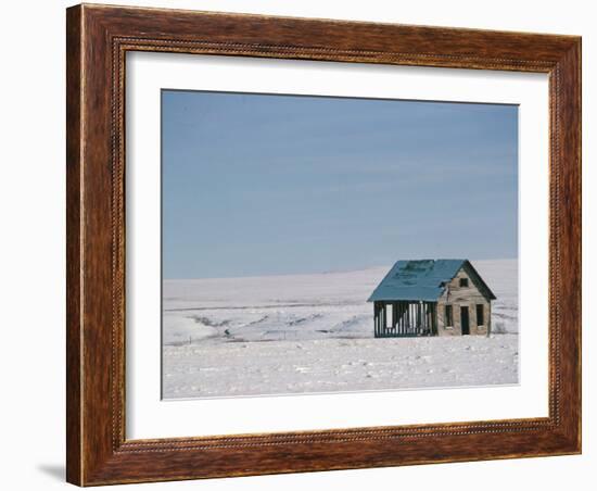 The Great Plains Under Snow, New Mexico, USA-Occidor Ltd-Framed Photographic Print