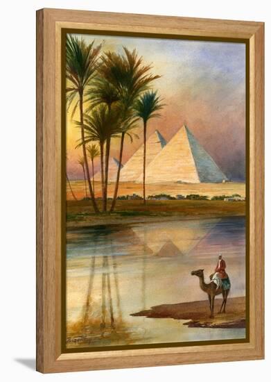 The Great Pyramid of Giizeh-English School-Framed Premier Image Canvas