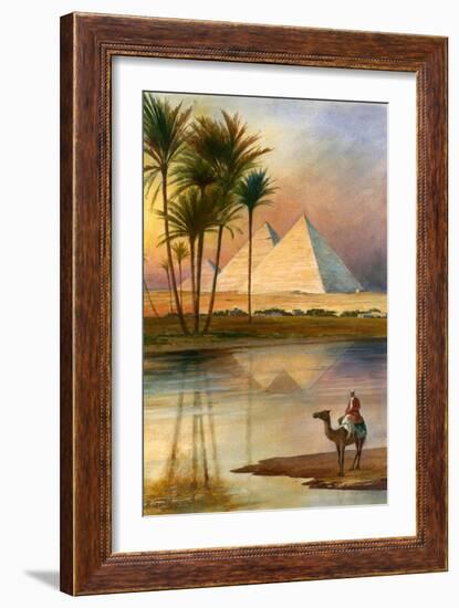 The Great Pyramid of Giizeh-English School-Framed Giclee Print