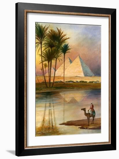 The Great Pyramid of Giizeh-English School-Framed Giclee Print