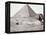 The Great Pyramid, with the Sphinx in the Foreground, El-Geezah, 1858 (B/W Photo)-Francis Frith-Framed Premier Image Canvas