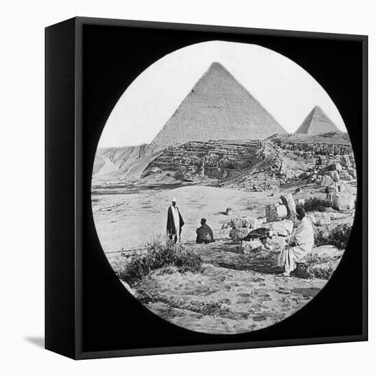 The Great Pyramids, Giza, Egypt, C1890-Newton & Co-Framed Premier Image Canvas