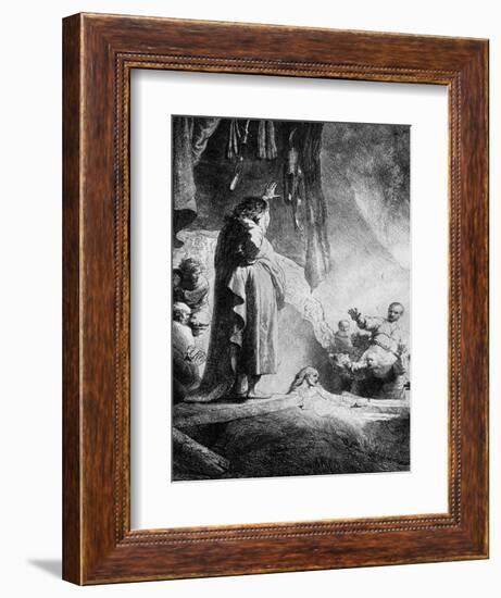 The Great Raising of Lazarus-Rembrandt van Rijn-Framed Giclee Print