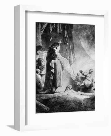 The Great Raising of Lazarus-Rembrandt van Rijn-Framed Giclee Print