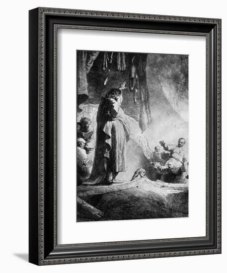 The Great Raising of Lazarus-Rembrandt van Rijn-Framed Giclee Print