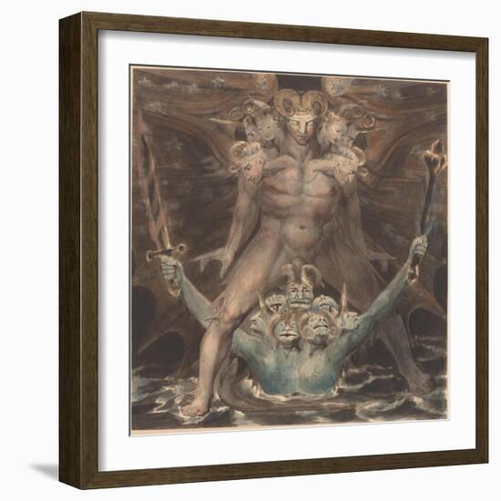 The Great Red Dragon and the Beast from the Sea, c.1805-William Blake-Framed Giclee Print