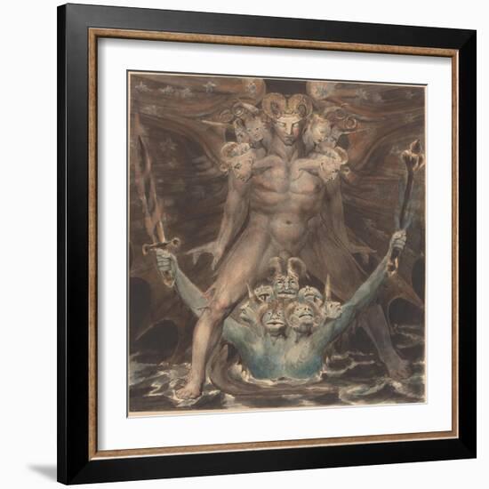 The Great Red Dragon and the Beast from the Sea, c.1805-William Blake-Framed Giclee Print