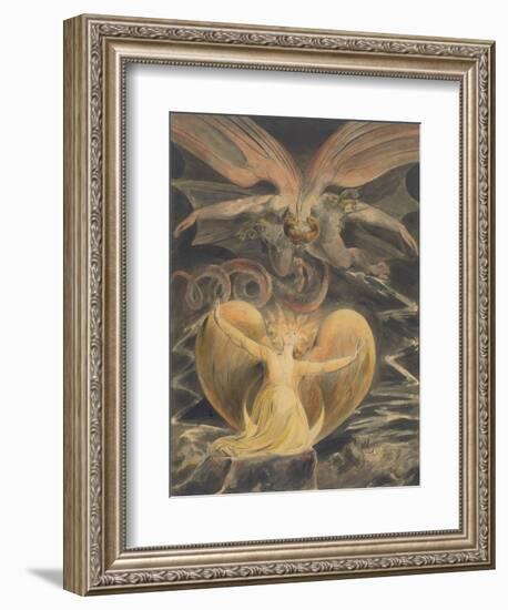 The Great Red Dragon and the Woman Clothed with the Sun, by William Blake, 1805, British painting,-William Blake-Framed Art Print