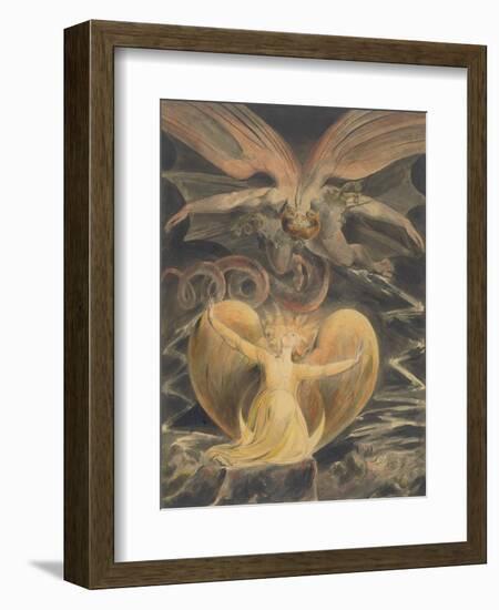 The Great Red Dragon and the Woman Clothed with the Sun, by William Blake, 1805, British painting,-William Blake-Framed Art Print