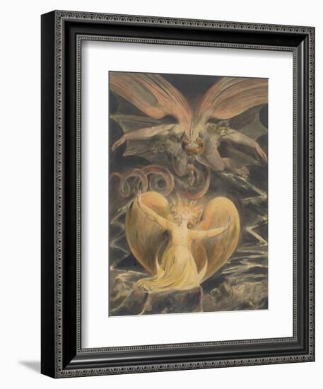 The Great Red Dragon and the Woman Clothed with the Sun, by William Blake, 1805, British painting,-William Blake-Framed Art Print