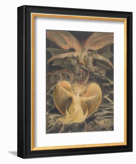 The Great Red Dragon and the Woman Clothed with the Sun, by William Blake, 1805, British painting,-William Blake-Framed Art Print