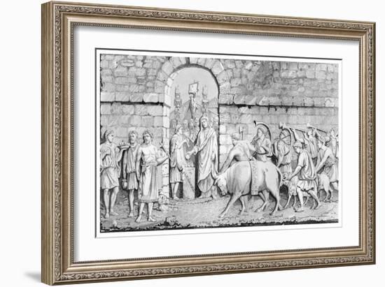 The Great Sacrifice of the Romans on Undertaking a War-James Gardner-Framed Giclee Print