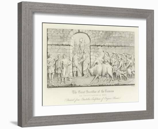 The Great Sacrifice of the Romans on Undertaking a War-null-Framed Giclee Print