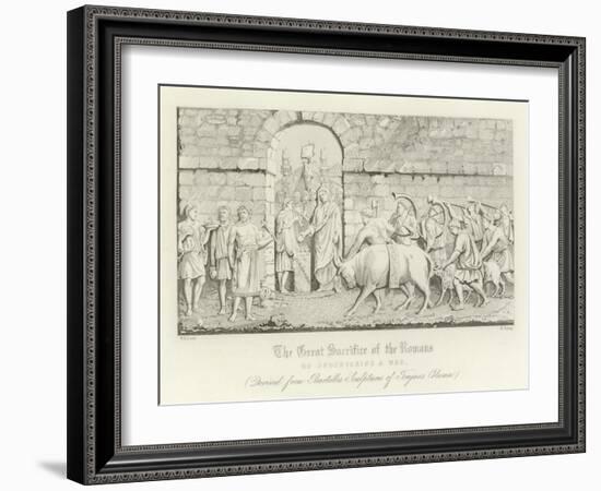 The Great Sacrifice of the Romans on Undertaking a War-null-Framed Giclee Print
