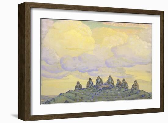 The Great Sacrifice. Stage Design for the Ballet the Rite of Spring (Le Sacre Du Printemp), 1910-Nicholas Roerich-Framed Giclee Print