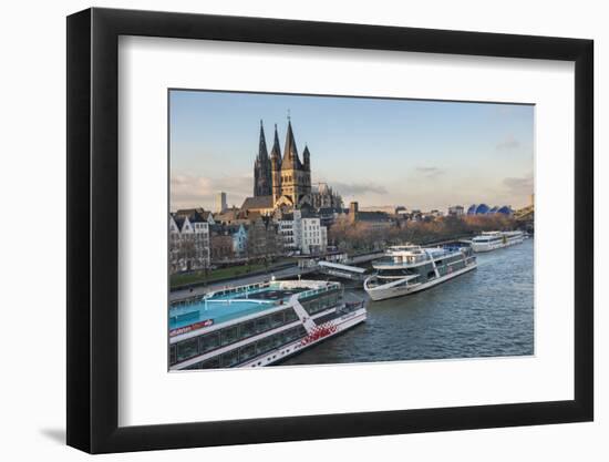 The Great Saint Martin Church and Cologne Cathedral, Cologne, Germany-Lisa S. Engelbrecht-Framed Photographic Print