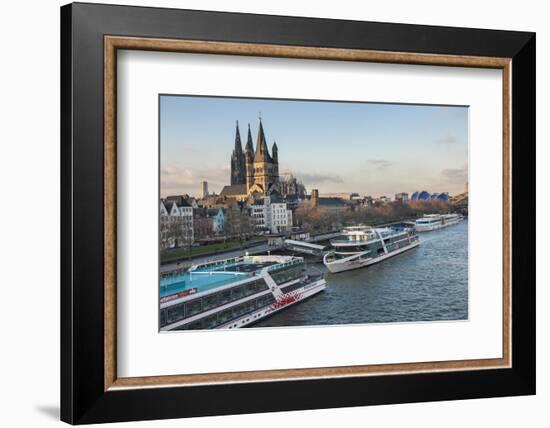 The Great Saint Martin Church and Cologne Cathedral, Cologne, Germany-Lisa S. Engelbrecht-Framed Photographic Print