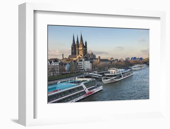 The Great Saint Martin Church and Cologne Cathedral, Cologne, Germany-Lisa S. Engelbrecht-Framed Photographic Print