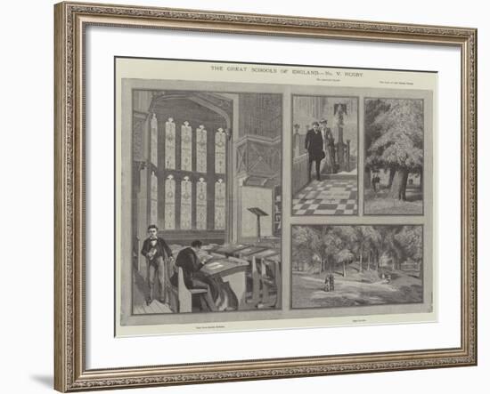 The Great Schools of England, Rugby-null-Framed Giclee Print