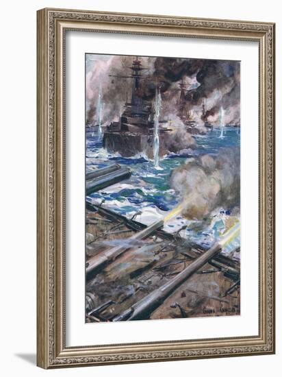 The Great Sea Battle-Cyrus Cuneo-Framed Giclee Print