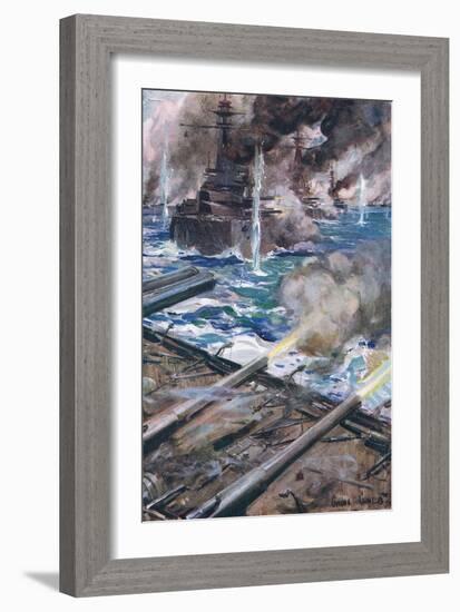 The Great Sea Battle-Cyrus Cuneo-Framed Giclee Print