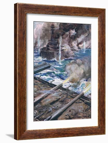 The Great Sea Battle-Cyrus Cuneo-Framed Giclee Print