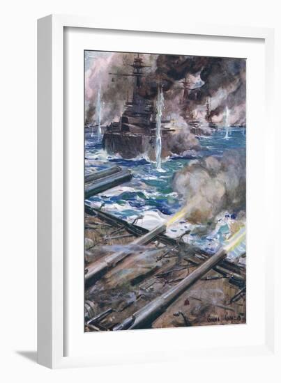 The Great Sea Battle-Cyrus Cuneo-Framed Giclee Print