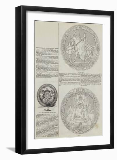 The Great Seal of England Recently Affixed to the Chinese Treaty-null-Framed Giclee Print