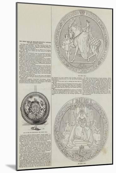 The Great Seal of England Recently Affixed to the Chinese Treaty-null-Mounted Giclee Print