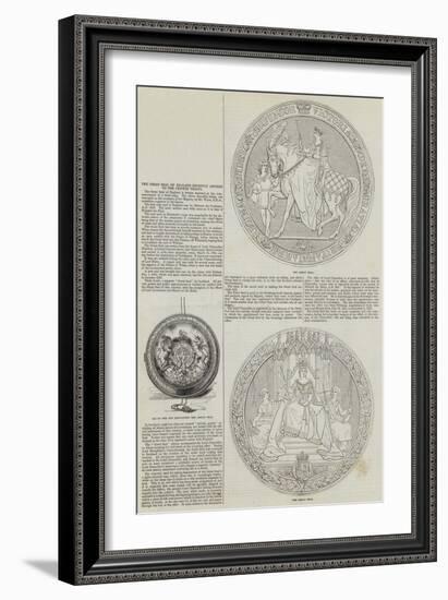 The Great Seal of England Recently Affixed to the Chinese Treaty-null-Framed Giclee Print