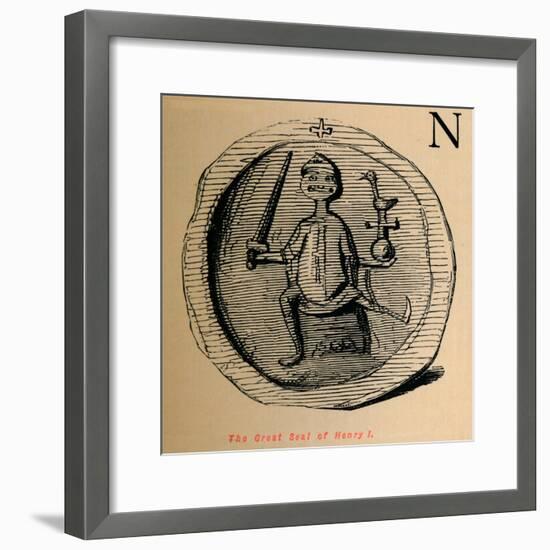 'The Great Seal of Henry I', c1860, (c1860)-John Leech-Framed Giclee Print