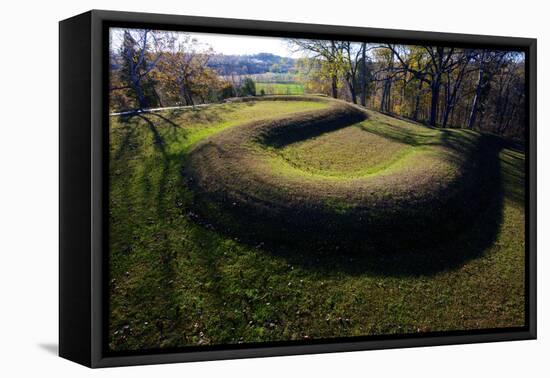 The Great Serpent Mound, a Prehistoric Effigy Mound on a Plateau, Ohio-Richard Wright-Framed Premier Image Canvas