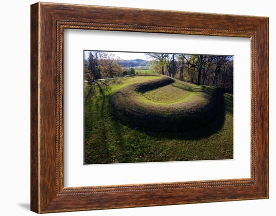 The Great Serpent Mound, a Prehistoric Effigy Mound on a Plateau, Ohio-Richard Wright-Framed Photographic Print