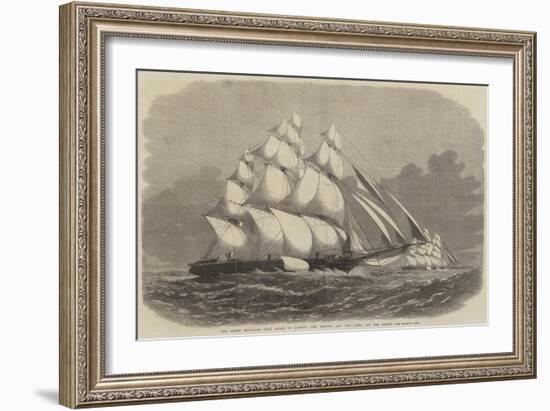 The Great Ship-Race from China to London, the Taeping and the Ariel Off the Lizard-Edwin Weedon-Framed Giclee Print